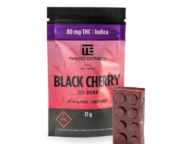 Twisted Extracts - BLACK CHERRY ZZZ JELLY BOMB | 80mg THC