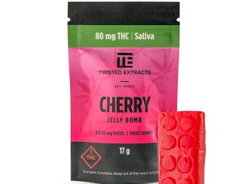 Twisted Extracts - Cherry Jelly Bomb | 80mg THC (Sativa)