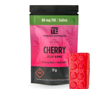 Twisted Extracts - Cherry Jelly Bomb | 80mg THC (Sativa)