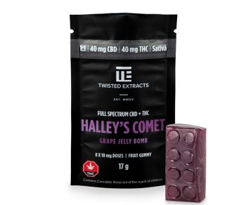 Twisted Extracts - Grape Halleys Comet Jelly Bomb | 40mg THC 40mg CBD (Sativa)