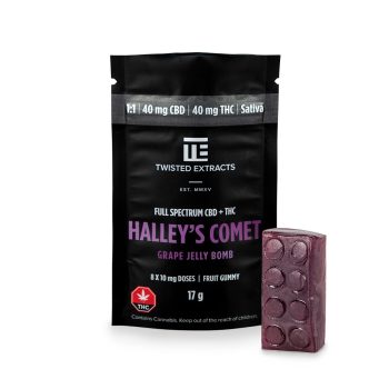 Twisted Extracts - Grape Halleys Comet Jelly Bomb | 40mg THC 40mg CBD (Sativa)