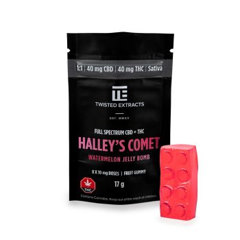 Twisted Extracts - Watermelon Halley's Comet  Jelly Bomb | 40mg THC 40mg CBD (Sativa)