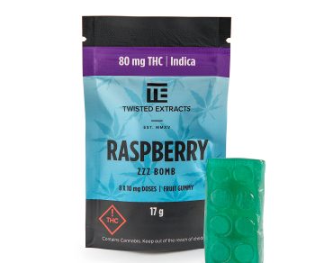 Twisted Extracts - BLUE RASPBERRY ZZZ JELLY BOMB | 80MG THC