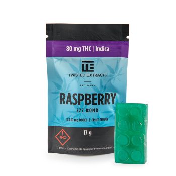 Twisted Extracts - BLUE RASPBERRY ZZZ JELLY BOMB | 80MG THC