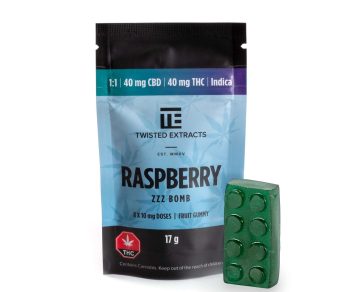 Twisted Extracts - Zzz Blue Raspberry Jelly Bomb | 40mg THC 40mg CBD
