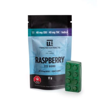 Twisted Extracts - Zzz Blue Raspberry Jelly Bomb | 40mg THC 40mg CBD