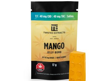 Twisted Extracts - Mango Jelly Bomb | 40mg THC 40mg CBD