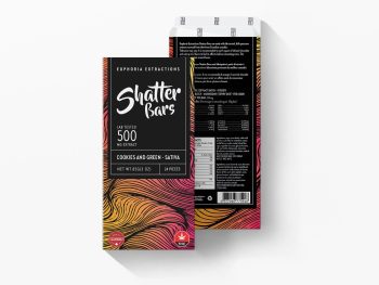 Euphoria Extractions Sativa Shatter Bar 500MG - Cookies and Green