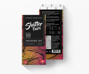 Euphoria Extractions Sativa Shatter Bar 500MG - Cookies and Green