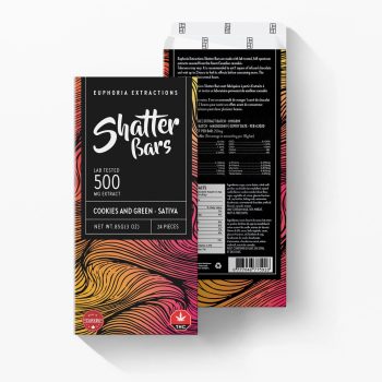 Euphoria Extractions Sativa Shatter Bar 500MG - Cookies and Green
