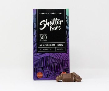 Euphoria Extractions Indica Shatter Bar 500MG - Milk Chocolate Bar
