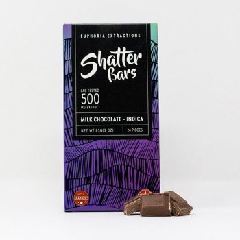 Euphoria Extractions Indica Shatter Bar 500MG - Milk Chocolate Bar