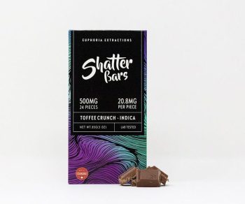 Euphoria Extractions Indica Shatter Bar 500MG - Toffee Crunch