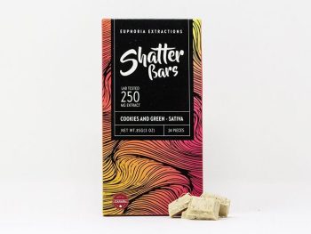 Euphoria Extractions Sativa Shatter Bar 250MG - Cookies and Green
