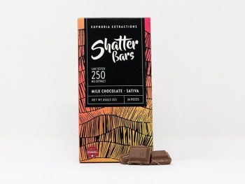 Euphoria Extractions Sativa Shatter Bar 250MG - Milk Chocolate