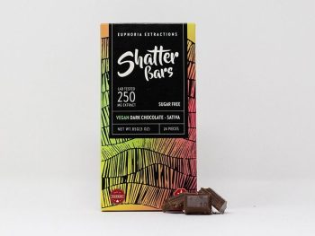 Euphoria Extractions Sativa Shatter Bar 250MG - Vegan Dark Chocolate (Sugar Free)