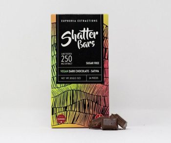 Euphoria Extractions Sativa Shatter Bar 250MG - Vegan Dark Chocolate (Sugar Free)