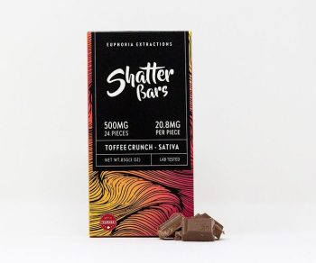 Euphoria Extractions Sativa Shatter Bar 500MG - Toffee Crunch