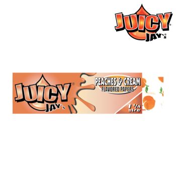 Juicy Jay's – 1 1/4  Peaches & Cream Flavoured Rolling Papers