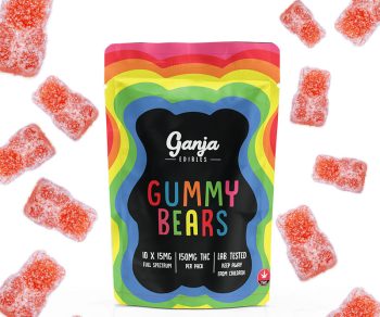 Ganja Edibles - SOUR Strawberry Gummy Bears 150MG