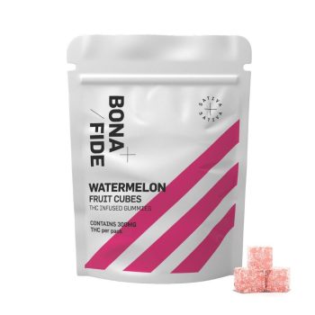 Bonafide Edibles - Watermelon Fruit Cubes 300MG THC