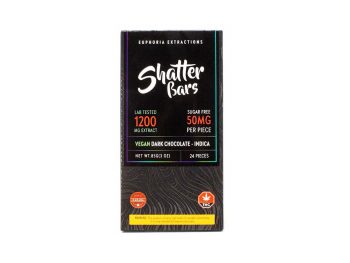 Euphoria Extractions - Vegan Dark Chocolate Indica Bar 1200MG