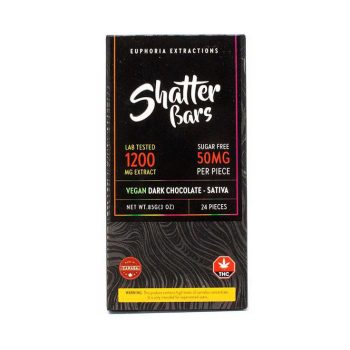Euphoria Extractions - Vegan Dark Chocolate Sativa Bar 1200MG