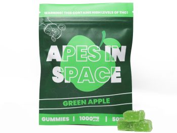 Apes In Space Gummies - Green Apple 1000MG