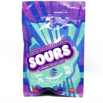 Euphoria Extractions Sours - Sour Blue Raspberry 150MG (INDICA)