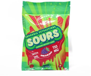 Euphoria Extractions Sours - Sour Blue Raspberry 150MG (SATIVA)