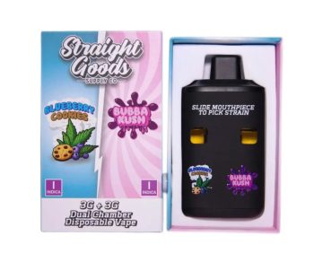 Straight Goods Dual Chamber Disposable Vapes 6G - Blueberry Cookies/Bubba Kush