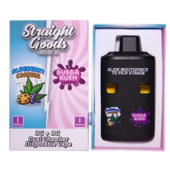 Straight Goods Dual Chamber Disposable Vapes 6G - Blueberry Cookies/Bubba Kush