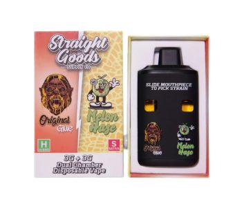 Straight Goods Dual Chamber Disposable Vapes 6G - Original Glue/Melon Haze
