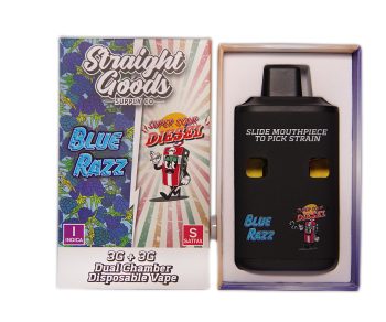 Straight Goods Dual Chamber Disposable Vapes 6G - Blue Razz / Super Sour Diesel