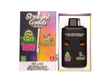 Straight Goods Dual Chamber Disposable Vapes 6G - Sour Space Candy / Lemonade