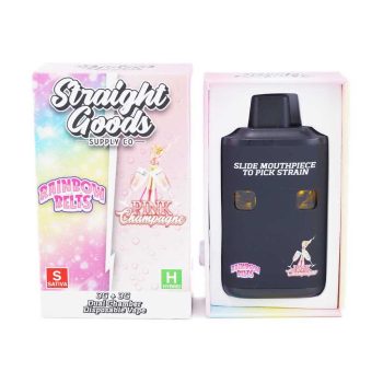 Straight Goods Dual Chamber Disposable Vapes 6G - Rainbow Belts / Pink Champagne