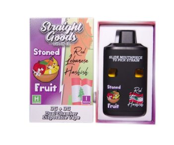Straight Goods Dual Chamber Disposable Vapes 6G - Stoned fruit / Red Lebanese Hashish