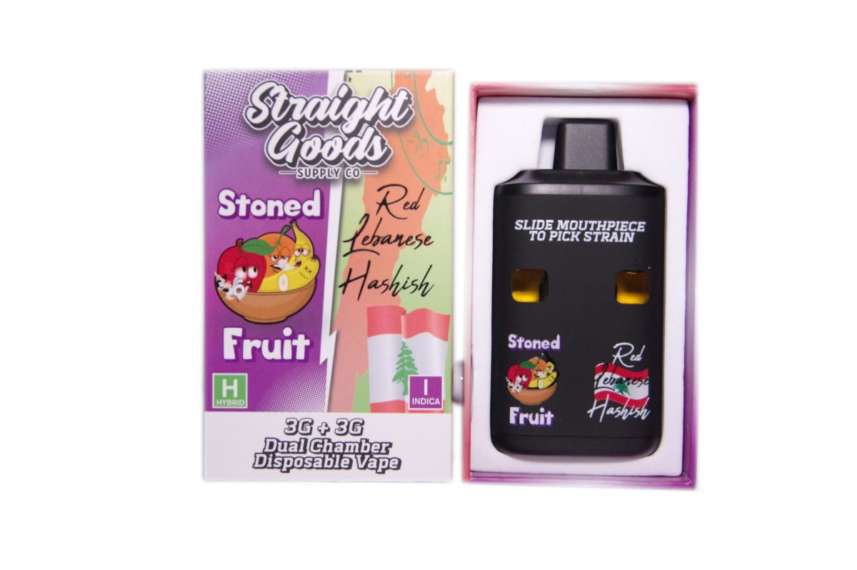 Straight Goods Dual Chamber Disposable Vapes 6G - Stoned fruit / Red Lebanese Hashish