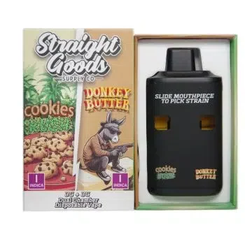 Straight Goods Dual Chamber Disposable Vapes 6G - Cookie Kush / Donkey Butter
