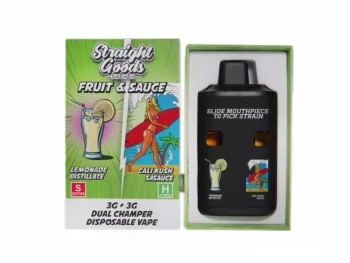 Straight Goods Dual Chamber Disposable Vapes 6G - Lemonade Distillate / Cali Kush Sauce