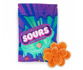 Euphoria Extractions - Indica Gummies - Sour Peach 150MG