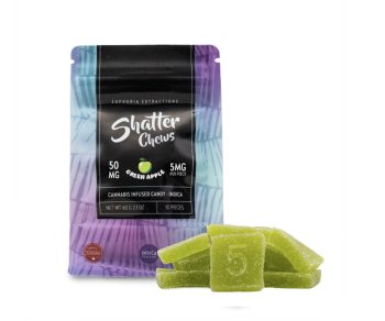 Euphoria Extractions - Shatter Chews - Green Apple 50MG (Indica)