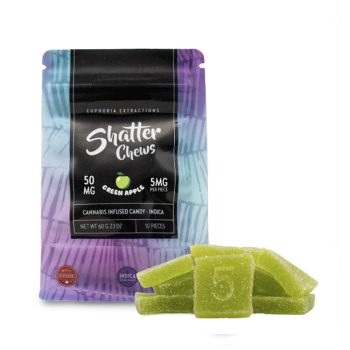 Euphoria Extractions - Shatter Chews - Green Apple 50MG (Indica)