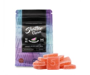 Euphoria Extractions - Shatter Chews - Watermelon 50MG (Indica)