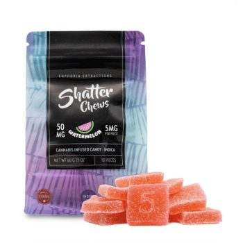 Euphoria Extractions - Shatter Chews - Watermelon 50MG (Indica)