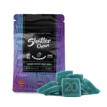Euphoria Extractions - Shatter Chews - Blue Raspberry 200MG (Indica)