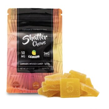 Euphoria Extractions - Shatter Chews - Lemon 50MG (Sativa)