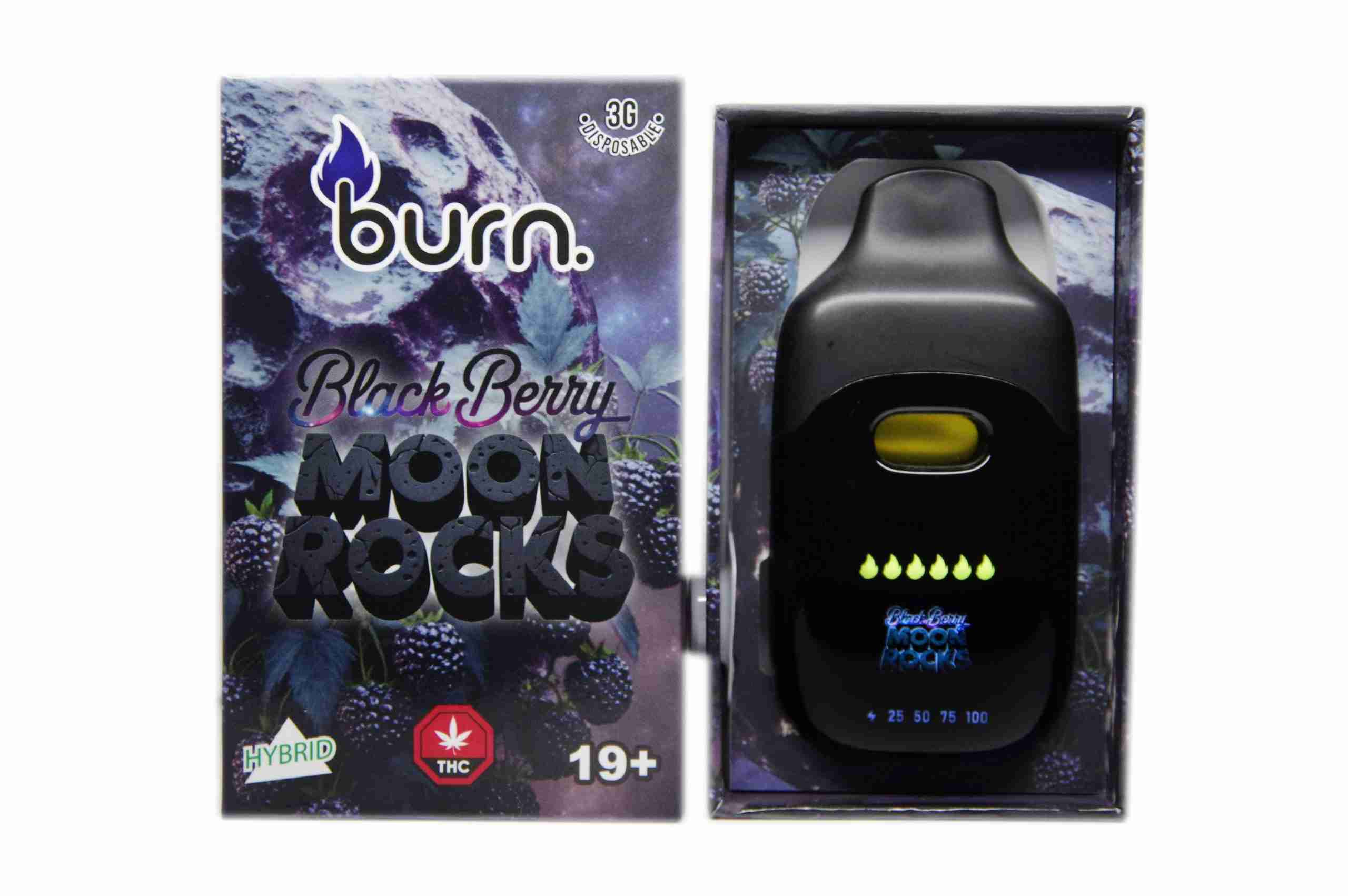 Burn Disposable Vapes - Blackberry Moonrocks 3ML