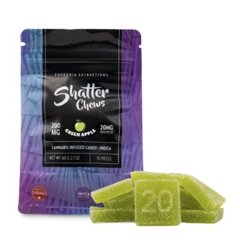 Euphoria Extractions - Shatter Chews - Green Apple 200MG (Indica)