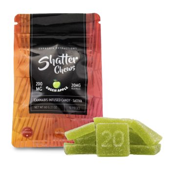 Euphoria Extractions - Shatter Chews - Green Apple 200MG (Sativa)